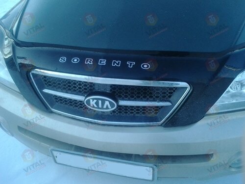 Дефлектор капота (мухобойка) KIA Sorento (BL) с 2002-2009 г.в. (Киа Соренто) Вип Тюнинг